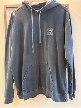 Washed Charcoal Hoodie with Beach Dog Café Logo
